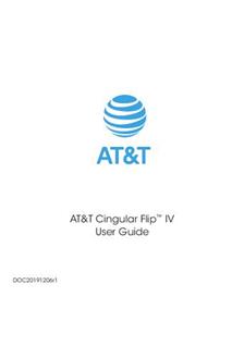AT and T Cingular Flip IV manual. Smartphone Instructions.
